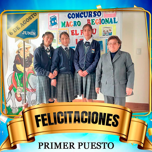 Estudiantes y comunidad educativa de Junín